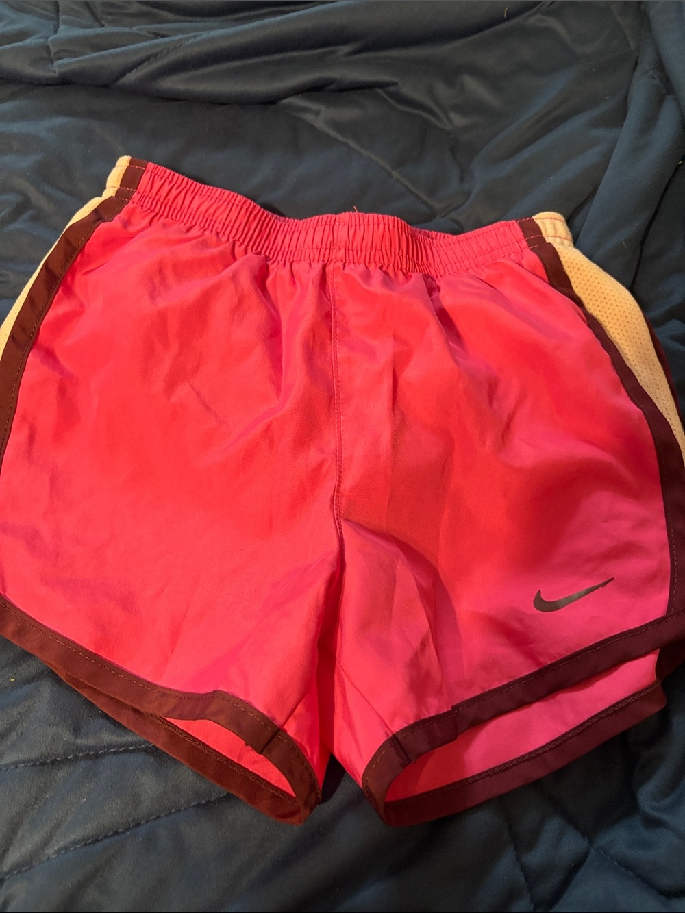 Nike Hot Pink Athletic Shorts with Maroon Trim